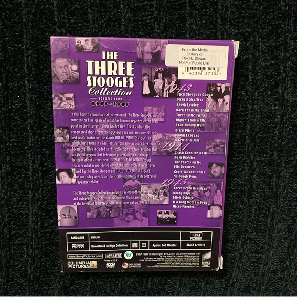 DVD: The Three Stooges Collection - Vol. 4: 1943-1945 (2008, 2-Disc Set) - Picture 2 of 8